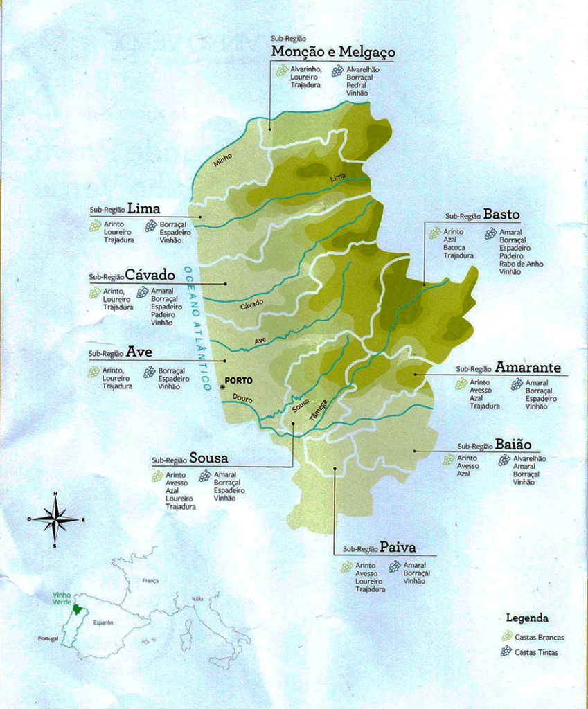 Mapa Vinhos Verdes